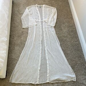 ASOS maxi beach coverup dress in white